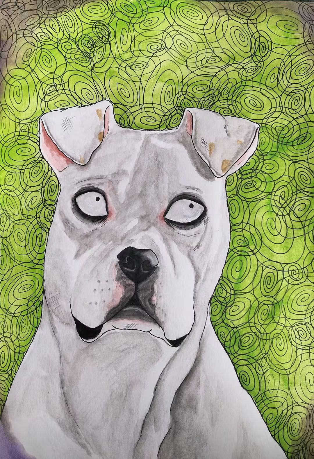Custom Tim Burton-Inspired Pet Portrait