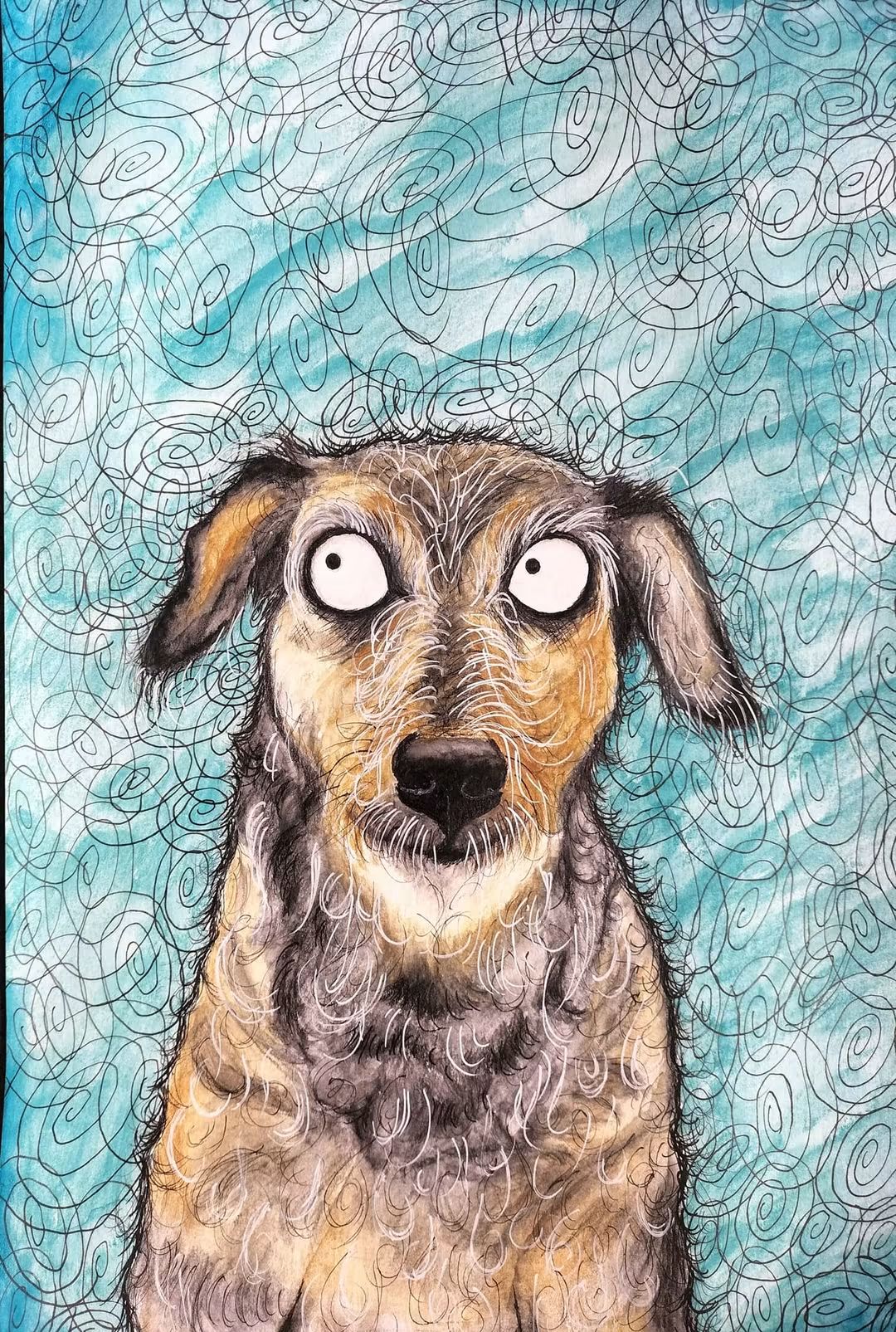 Custom Tim Burton-Inspired Pet Portrait